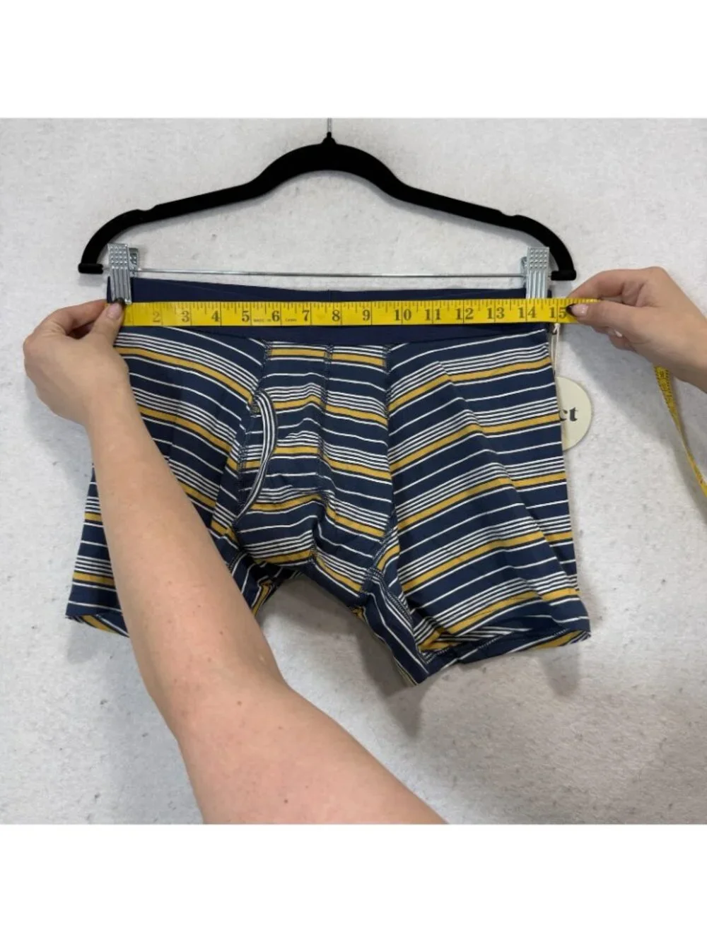 Pact Boxer Briefs Mens Medium Blue Striped Organic Cotton Stretch Underwear